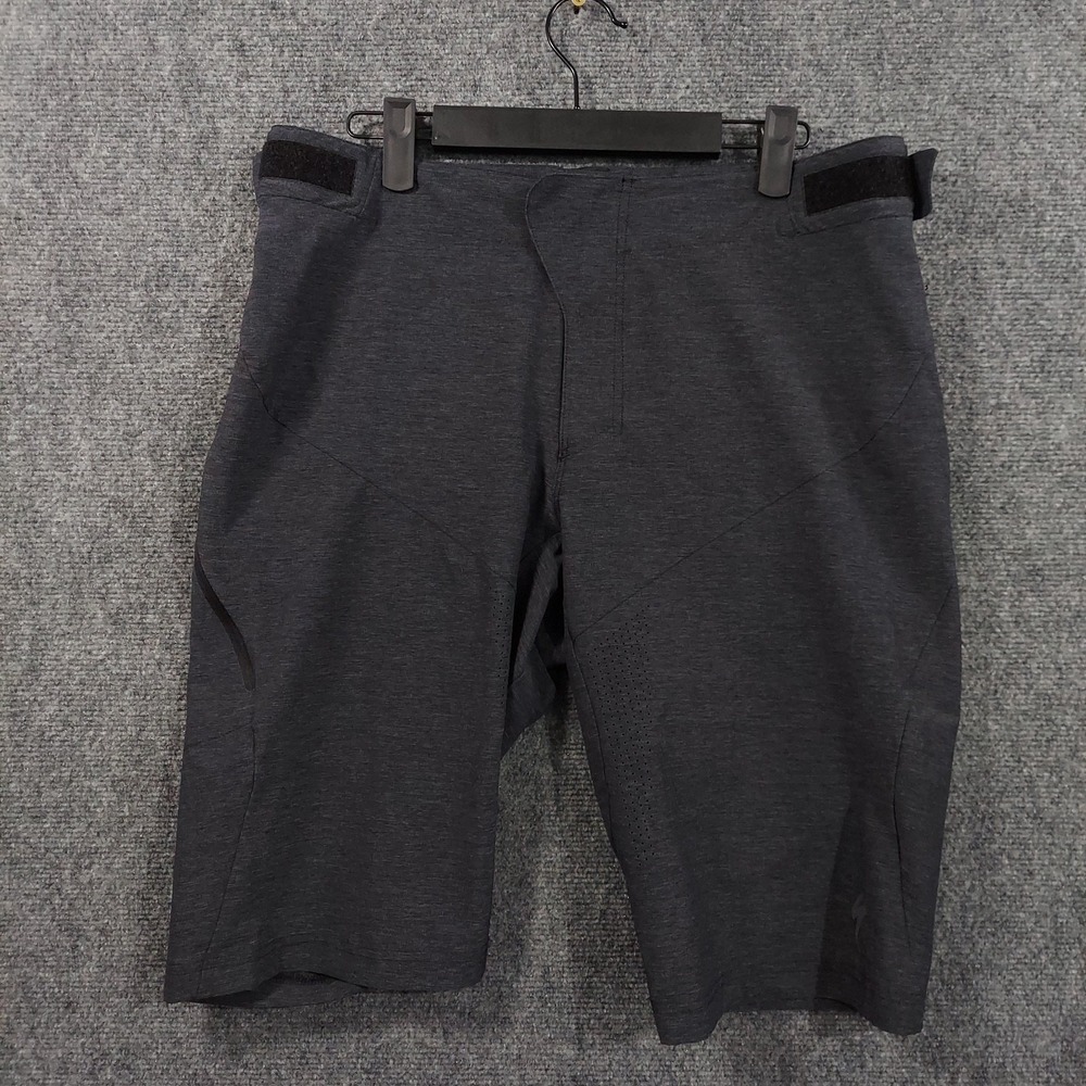 Specialized Biker Cycling Shorts Mens 32 Gray Adjustable Waist 10 Inseam